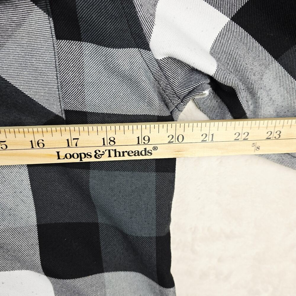 Dixxon Finish Line Flannel Shirt Mens Small Button Up Black White Plaid Casual - Picture 9 of 10